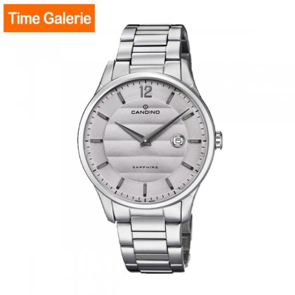  Candino CDOWC4637/2 Silver Stainless Steel Strap with White Dial Classic Timeless Men Watch 
